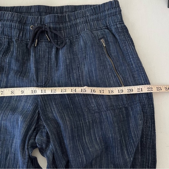 Athleta Cabo Textured Linen Wide Leg Pants in Rain Dance  Size 16 - Picture 13 of 13